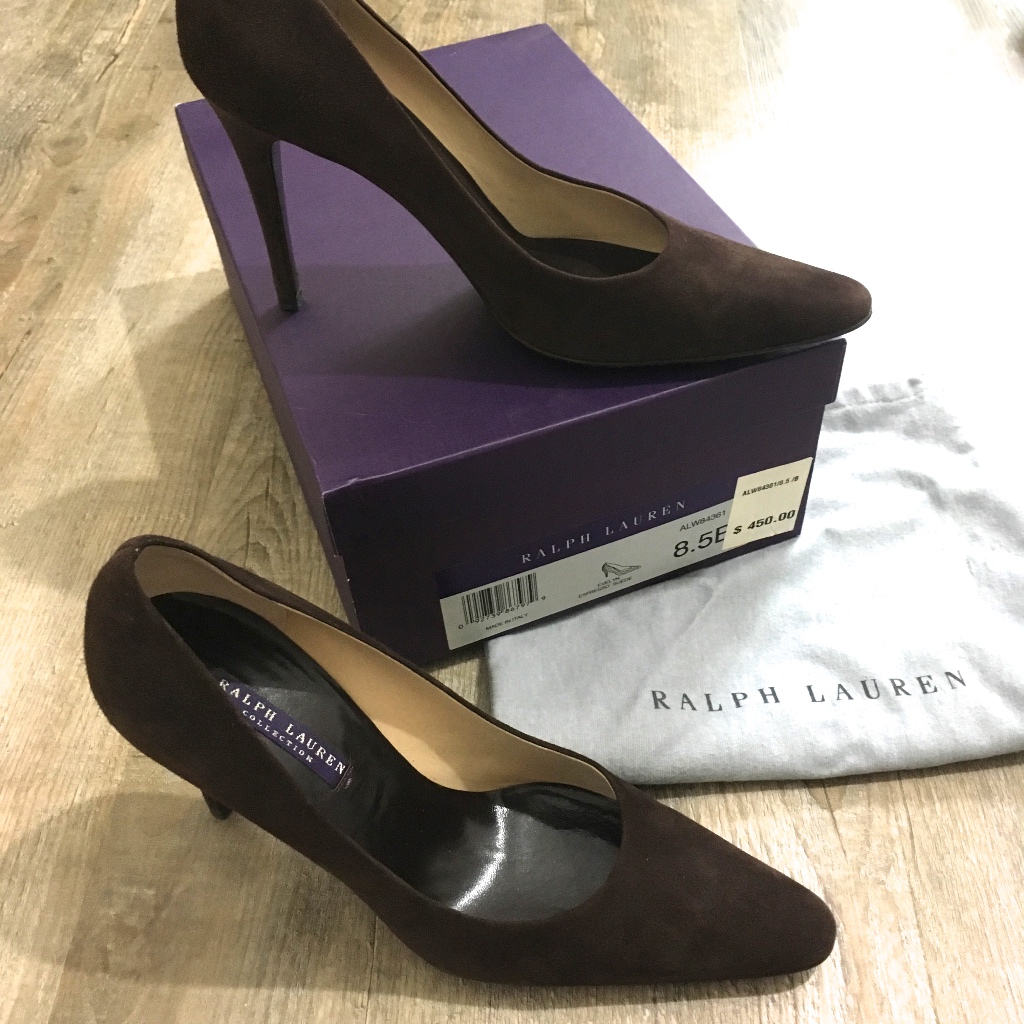 Rl Collection Brown Suede Heels